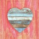 Dřevěné srdce na dřevě 33x33
