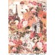 Rýžový papír A4 Koláž Paris s růžemi