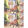 Rýžový papír A4 Paris Vítězný oblouk, malovaný