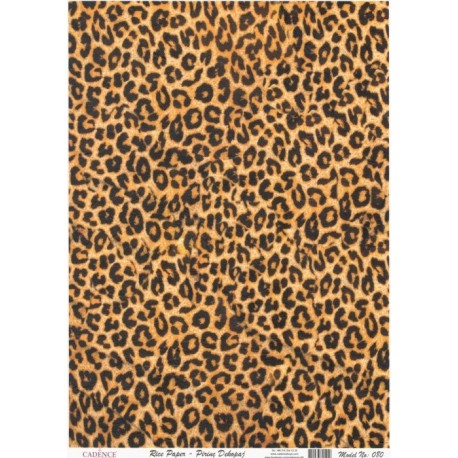Rýžový papír A4 Kůže leopard