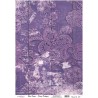 Rýžový papír A4 Vzor paisley fialový vintage