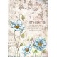 Papír rýžový A4 Modré květiny