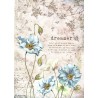 Papír rýžový A4 Modré květiny