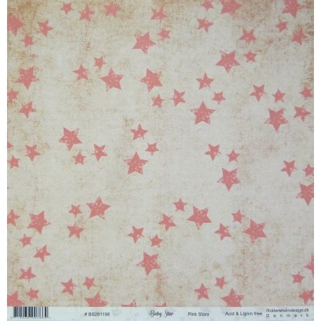 Baby star, Pink Stars 30,5x30,5 scrapbook