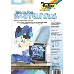 Sada filců domodra 20x30cm - 10 listů