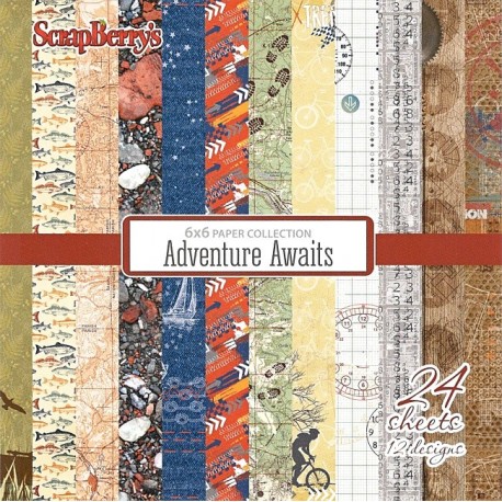 Sada papírů Adventure Awaits 15x15