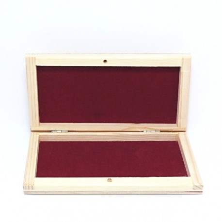Dřevěná krabička na bankovky, se sametem uvnitř