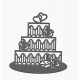 Vyřez.šablona - svatební dort