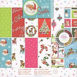 Sada papírů Love Santa 15x15 (docrafts)