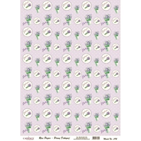 Rýžový papír A4 Lavender, kroužky