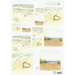 Papír A4 Srdce v písku (IT586)