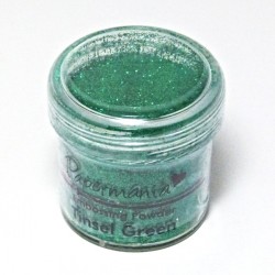 Prášek na embossing 28g zelený třpytivý