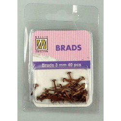 Brads 3mm, 40ks - copper (Nellie´s Choice)