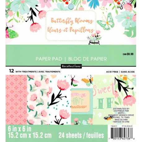 Sada papírů 15x15 Butterfly Blooms (Craft Smith)