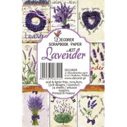 Sada scrap.kartiček 7x10,8cm - Lavender (Decorer)