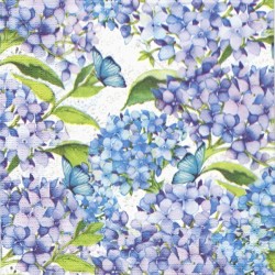 Modré květy 33x33