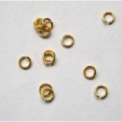 Spojovací kroužek - barva zlatá - 5mm, 10ks