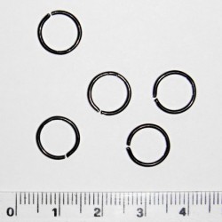 Spojovací kroužek - černý zinek 10mm, 5ks