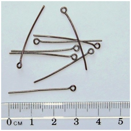 Ketlovací jehla - 3cm, 5ks - Staroměď