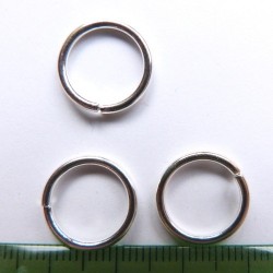 Spojovací kroužek - barva stříbrná - 12mm, 5ks