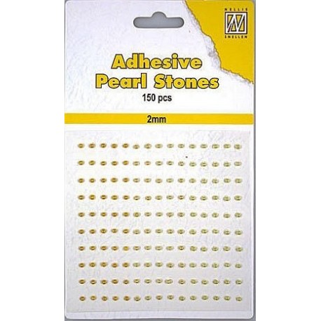 Samolepící perličky 2mm - žlutozlaté Nellie´s Choice