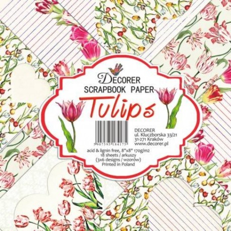 Sada papírů Tulips 20x20 (Decorer)