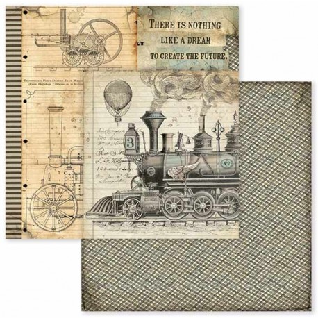 Voyages Fantastiques, lokomotiva 30,5x30,5 scrapbook