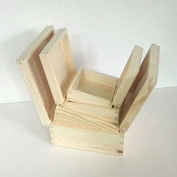 Dřevěné krabice 4v1 - čtvercový tvar