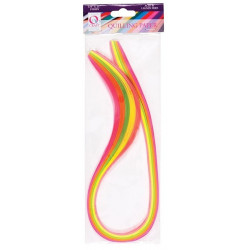 Set quillingových proužků 3mm, 100ks - neonové barvy (docrafts)