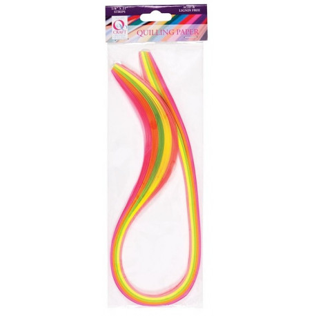 Set quillingových proužků 3mm, 100ks - neonové barvy (docrafts)