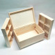 Dřevěná krabice s 2 vyndávacími přihrádkami
