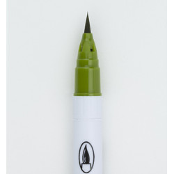 Clean Color Real Brush Olive Green 043 (ZIG Kuretake)