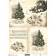 Rýžový papír A4 Vánoční strom, notový záznam