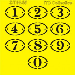 Šablona ITD - Štítky s číslicemi 16x16