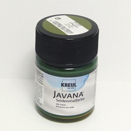 Barva na hedvábí JAVANA 50ml - olivová zelená