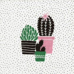 Kaktusy na pozadí z puntíků 33x33