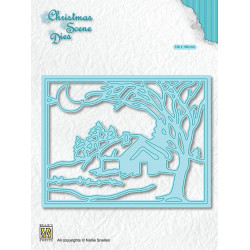 Vyřezávací šablona Vánoční obraz - Zimní měsíční noc (Nellie´s Choice)