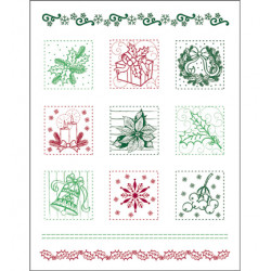 Transp.razítka D69 Vánoční patchwork