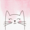 Kočka na růžovém 25x25
