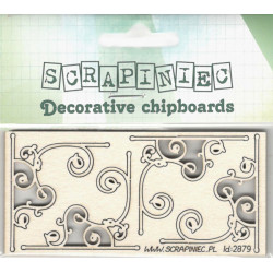 Ornamenty se spirálkami - 4ks chipboards