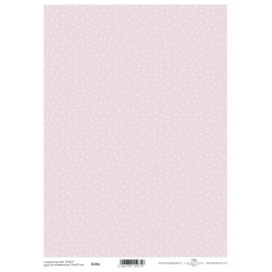 Scrap.papír A4 Růžový s bílými body