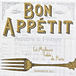 Bon Appétit bílé 33x33