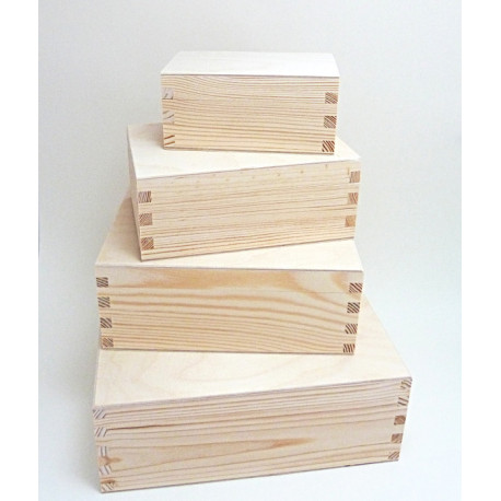 Dřevěné krabice 4v1 - obdélníkový tvar