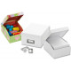Krabice z kartonu - kartotéka, bílá 3ks (F)