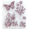 Transp.razítka - Květiny a motýlek