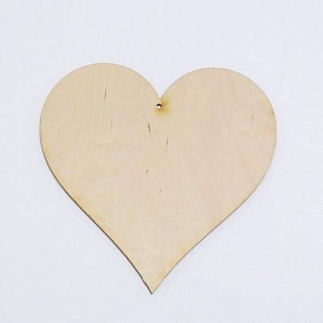 Srdce dřevěné k zavěšení - 15x15 (laser)