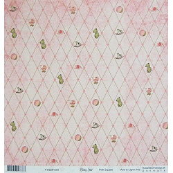 Baby star, Pink Square 30,5x30,5 scrapbook