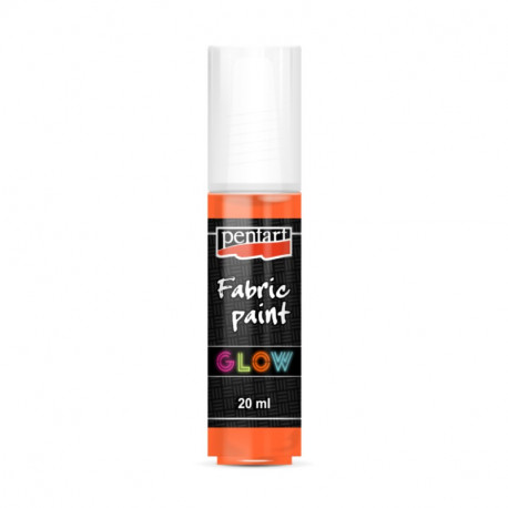 3D Glow na textil 20ml - oranžová barva svítící ve tmě