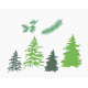 Vyřezávací šablony Vánoční obraz - Borovice a větvičky (Nellie´s Choice)