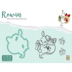 Set razítka a šablony Rowan - vánoční zajíc (Nellie´s Choice)